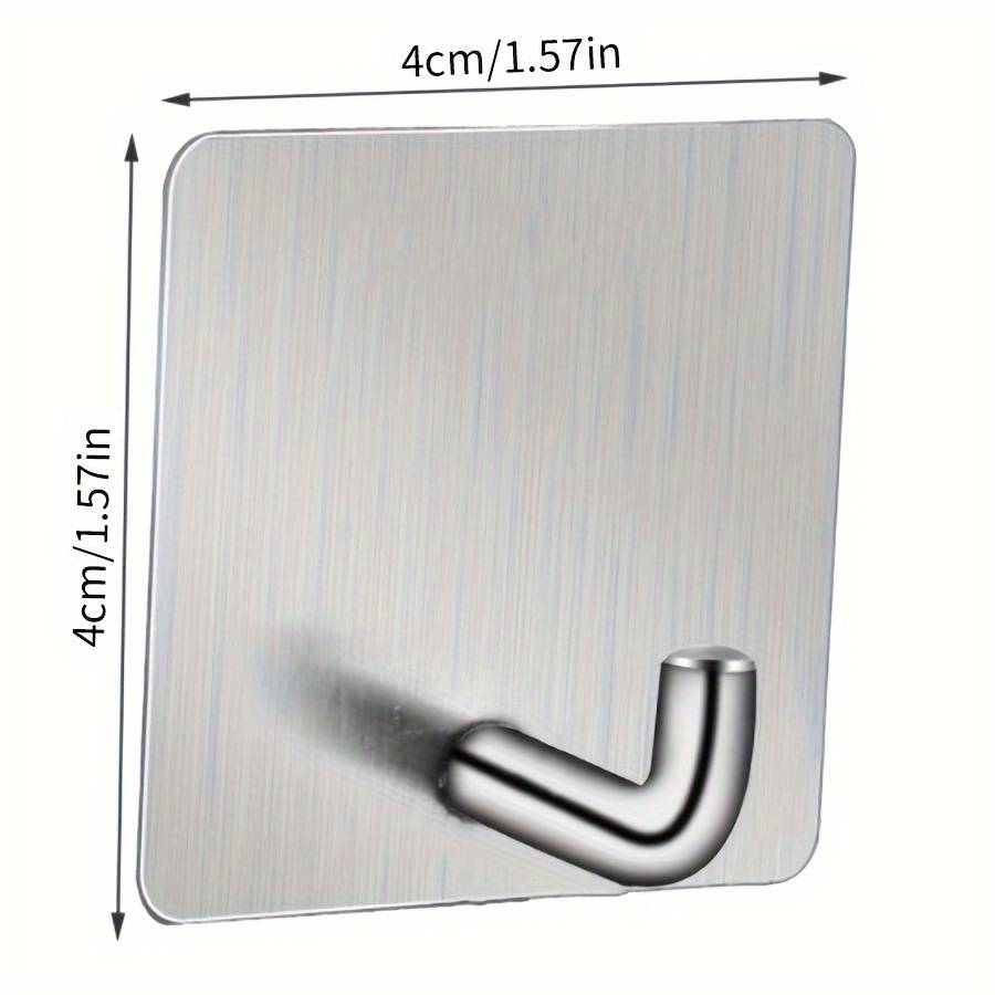 5 Stainless Steel Adhesive Hooks Strong Wall Hooks For color Silvery Quantity 5pcs