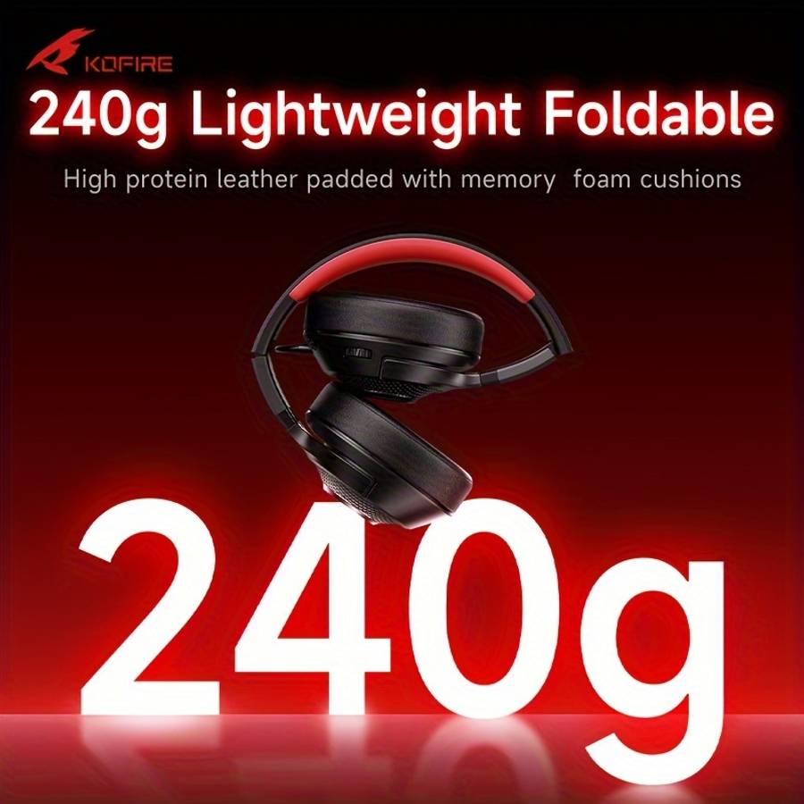 Wired Headphones Black Red