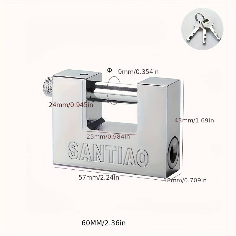 Lock Model 40Mm 1.57In 1 Lock  3 Keys