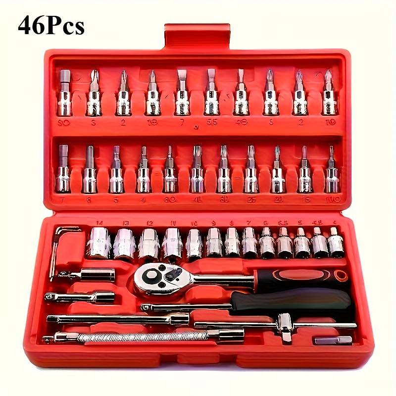 Screwdriver Bit Tool Set Color Wy041703 1 Size Red   46Pcs