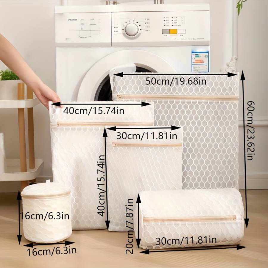 Laundry Bags Color Offwhite 5Piece Set