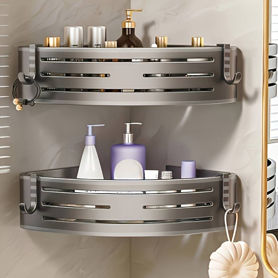 Bathroom Storage Rack Model 28.5Cm*6.5Cm*21.31Cm Aluminum With Rod Model