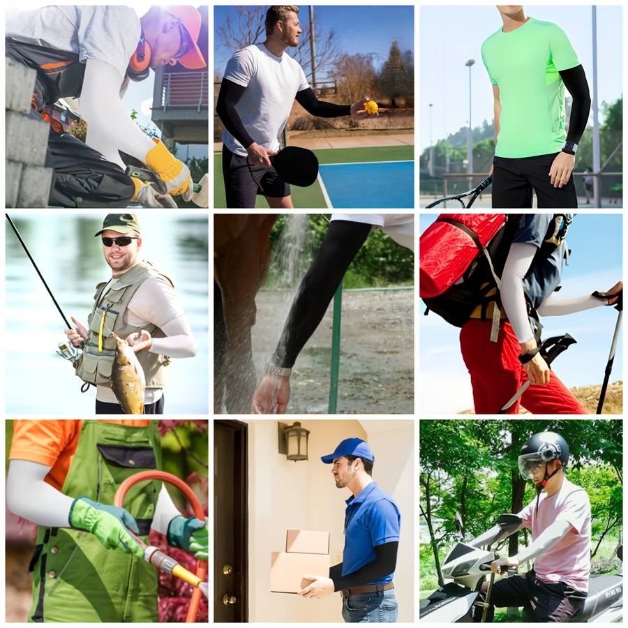 Sunscreen Sleeves Color 5 Pairs Of White