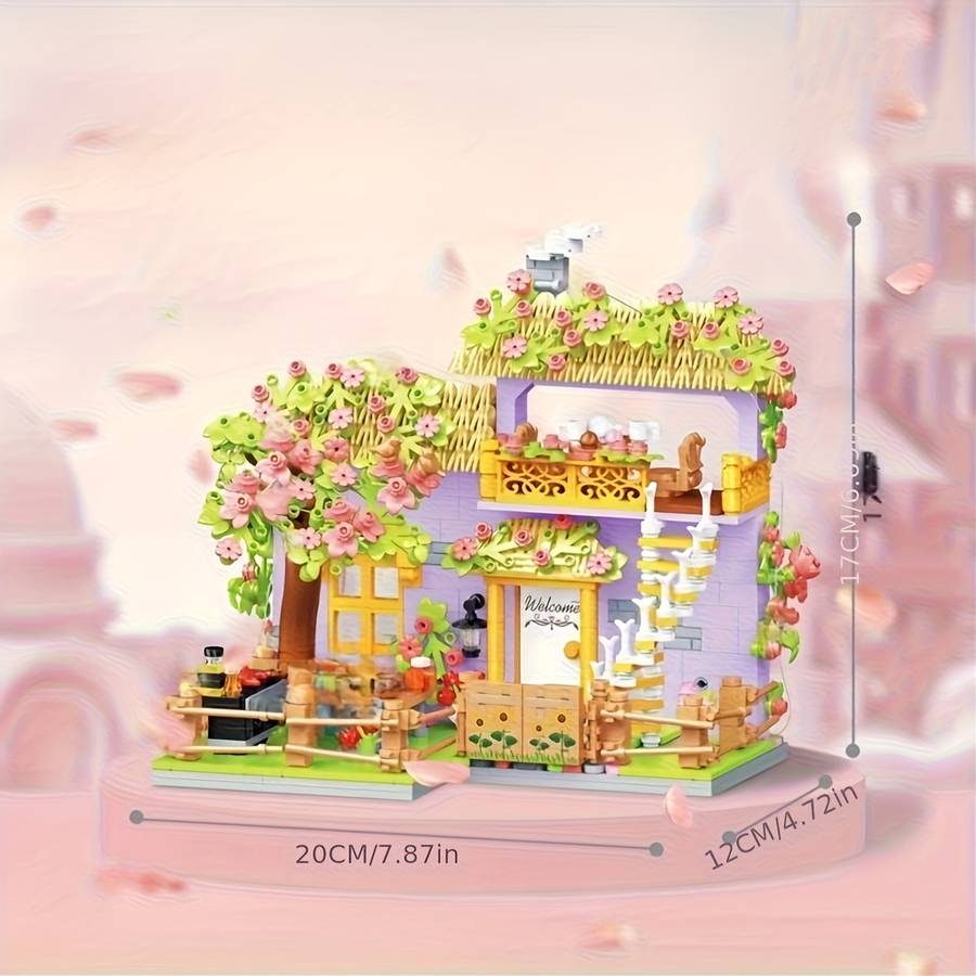 Building Toy Architectural Model Toy Set Color Romantic Flower Shop