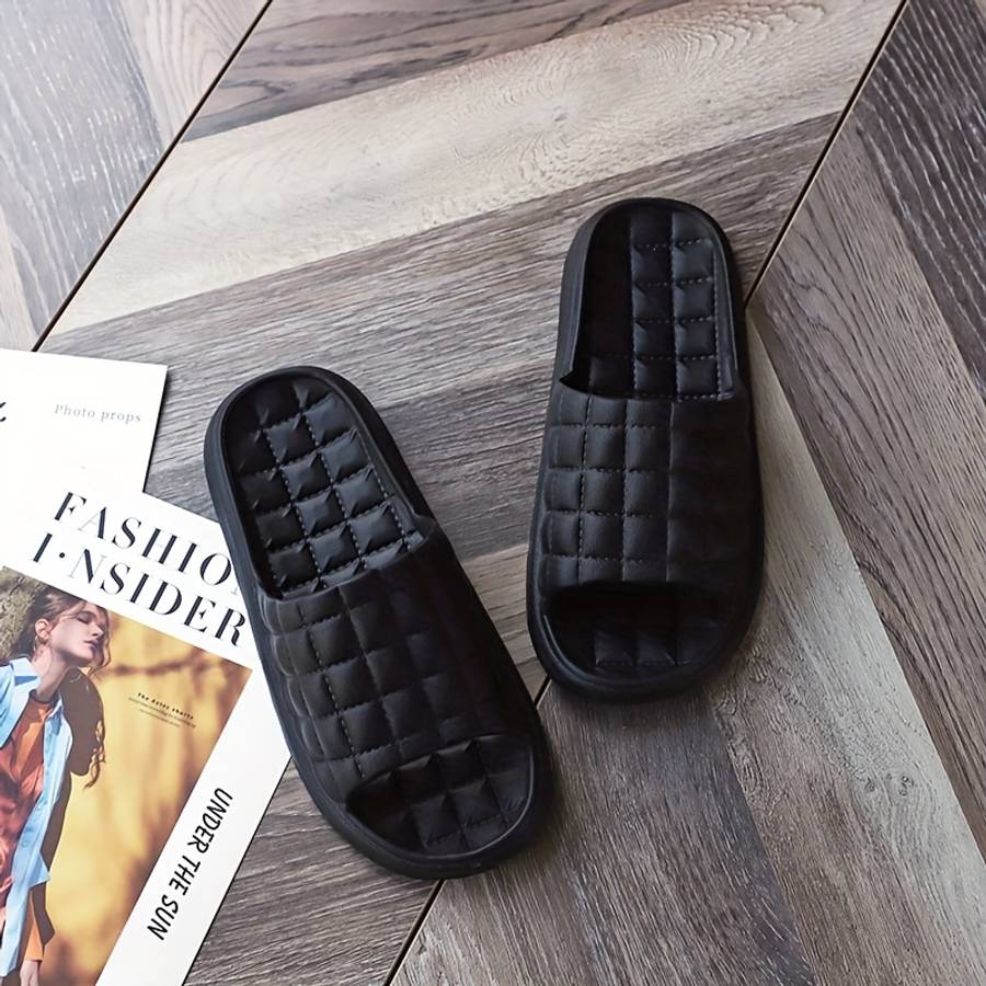 Men Slippers Summer Style Black Size Uk 4.5 To 5