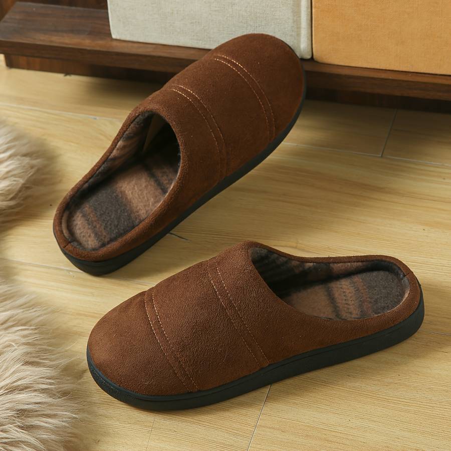 Cotton Slippers Color Coffee Brown Sizeuk 6.5-7