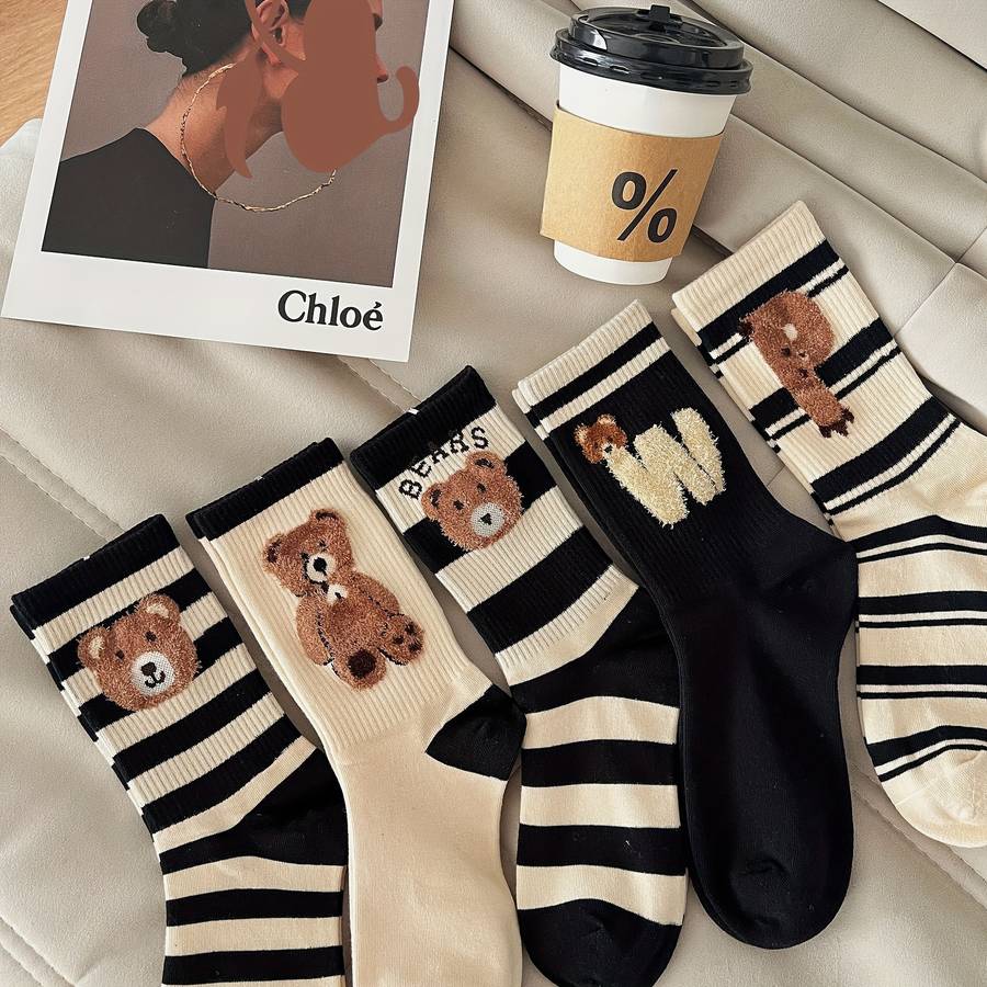 Women S Socks Color Mixed Color 5 Pairs Size Onesize