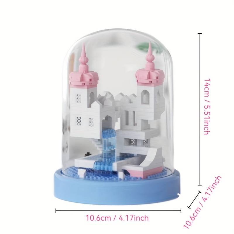 Building Toy Architectural Model Toy Set Style 382Pcs Twin Tower Water Palace