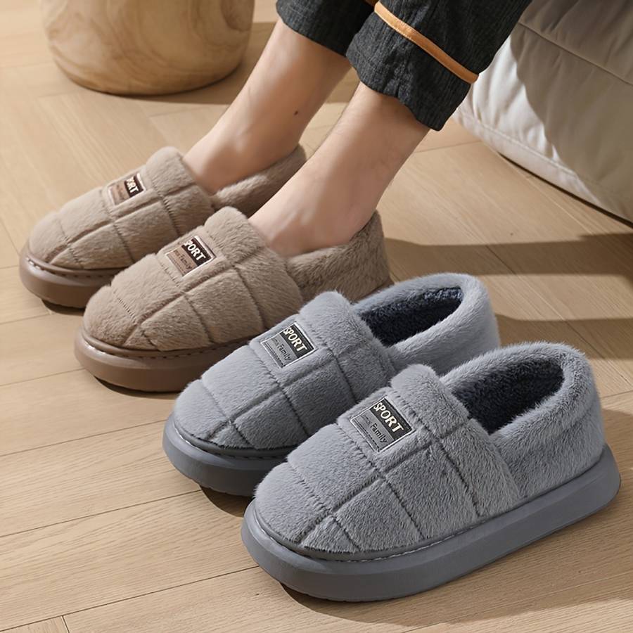 Cotton Slippers Color Coffee Brown Sizeuk 7.5-8
