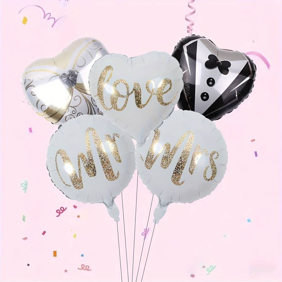Wedding Supplies Color 5Pcs Mr Mrs Set