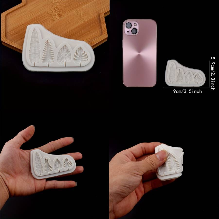 Suitable For Baking Molds Color 1Pc Palm And Turtle Leaf Silicone Mold