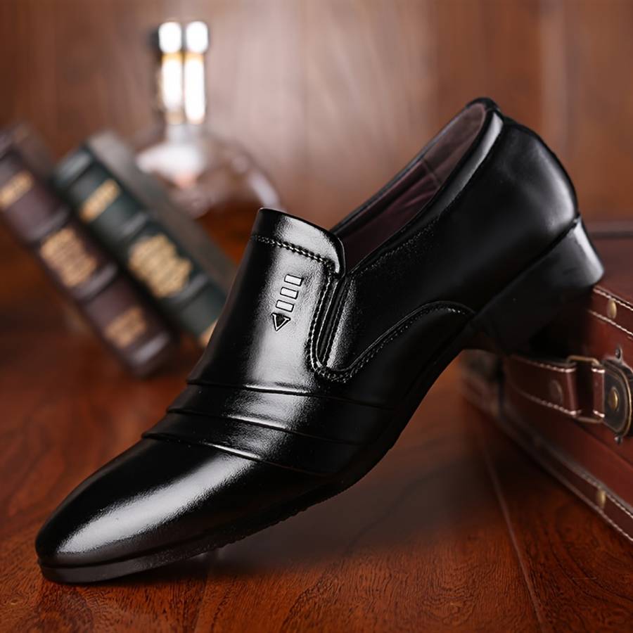 Mens Leather Shoes Color Black Sizeuk 11