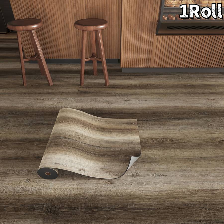 Self Adhesive Floor Stickers Natural Wood Color 1Roll