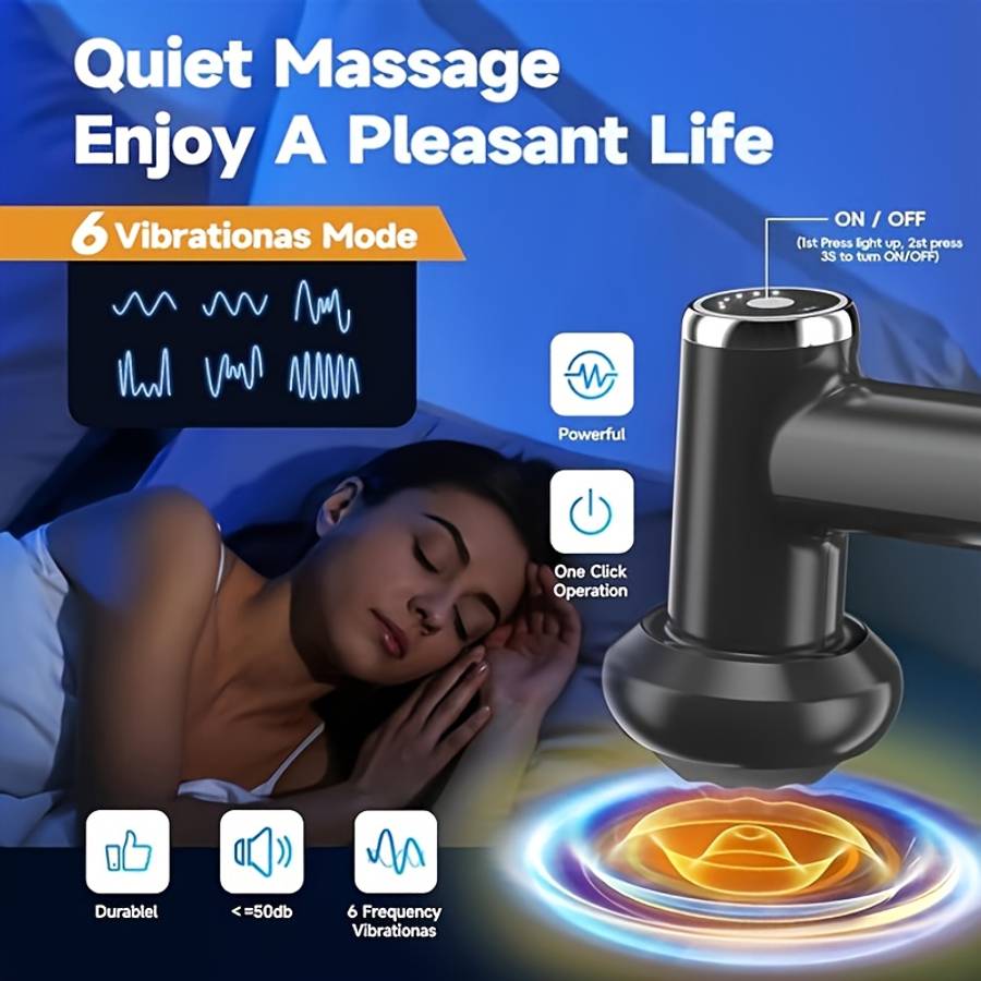 Massager Color Black 5 Detachable Massage Heads