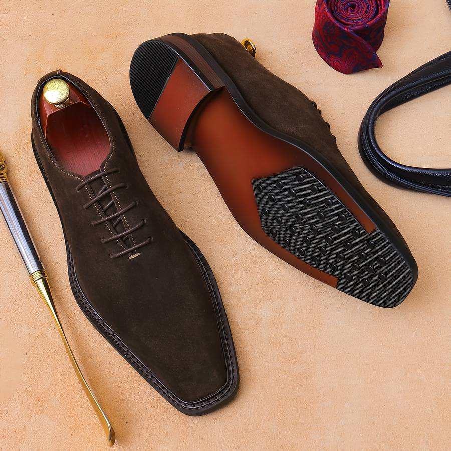 Mens Leather Shoes Color Black Sizeuk 5.5