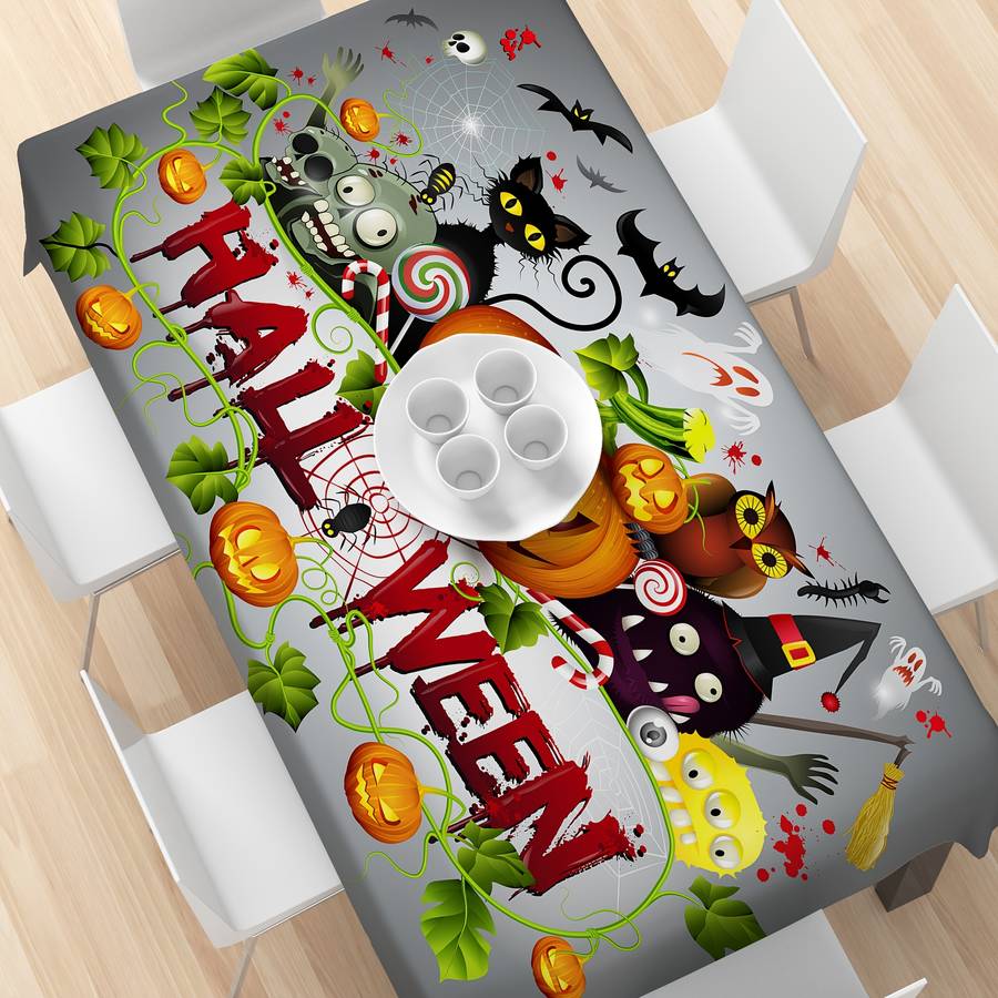 Halloween tablecloth decoration size 90x140cm or 35.43x55.11in