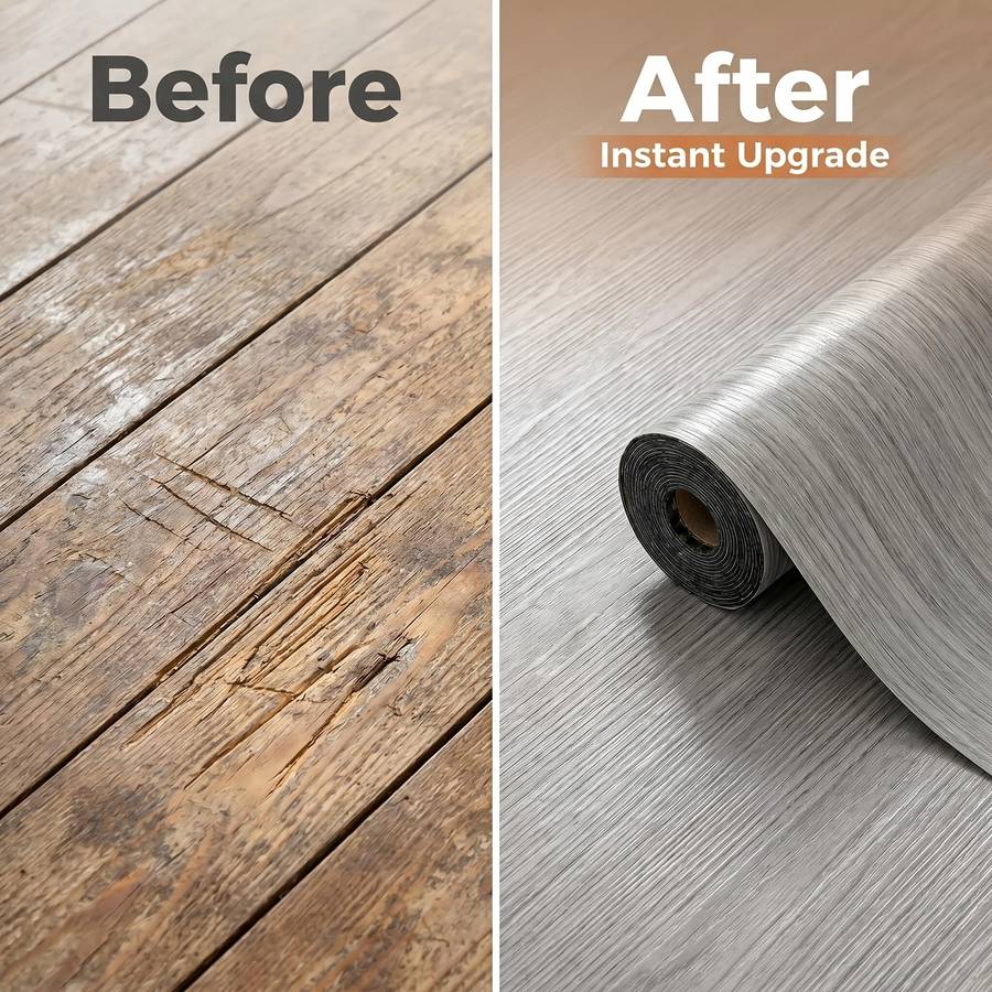 Self Adhesive Floor Stickers Medium Gray Oak 3Roll