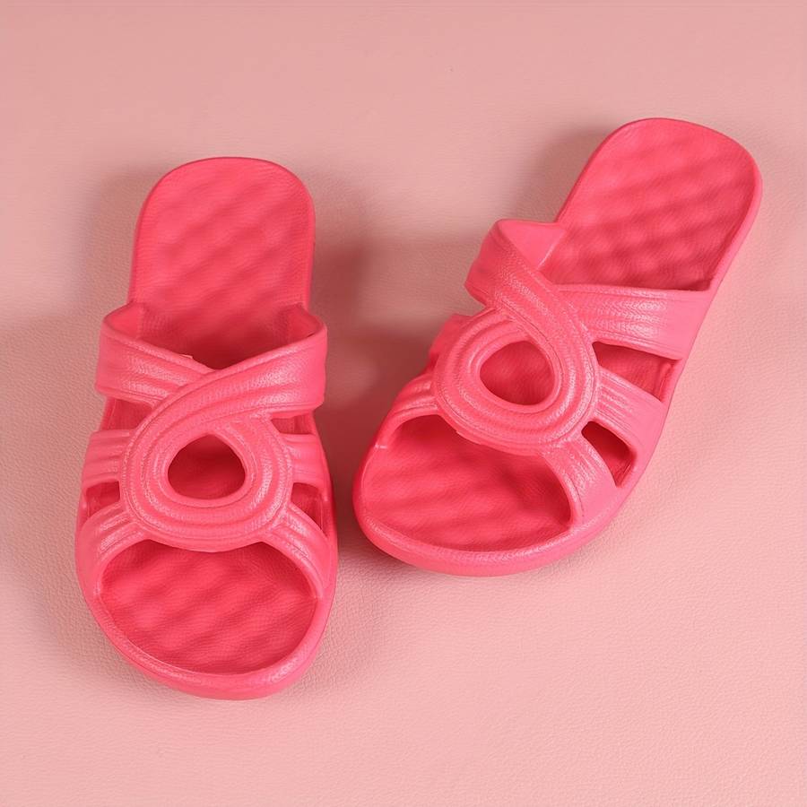 Men Slippers Summer Style Rose Red Size Uk 4.5 To 5