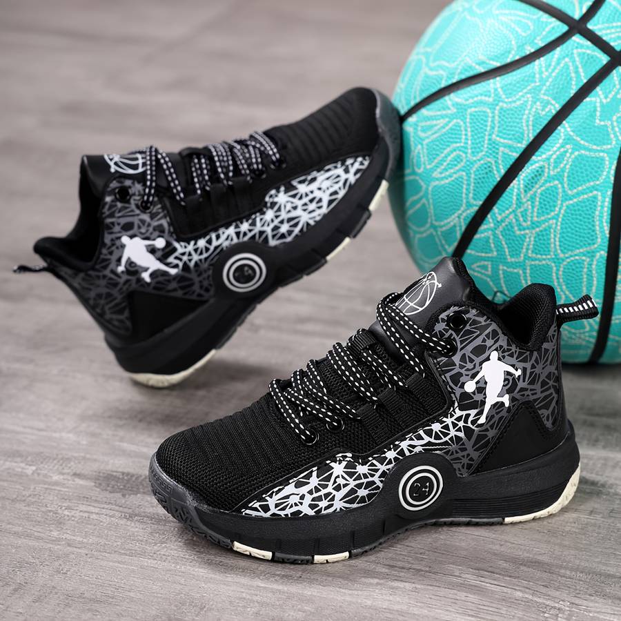 Basketball Shoes Color Black Blue Sizeuk 3 Big Kid