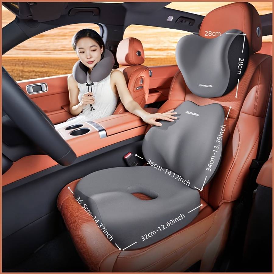 Car Seat Cushion Color Blue Quantity1 Seat Cushion  1 Lumbar Pillow