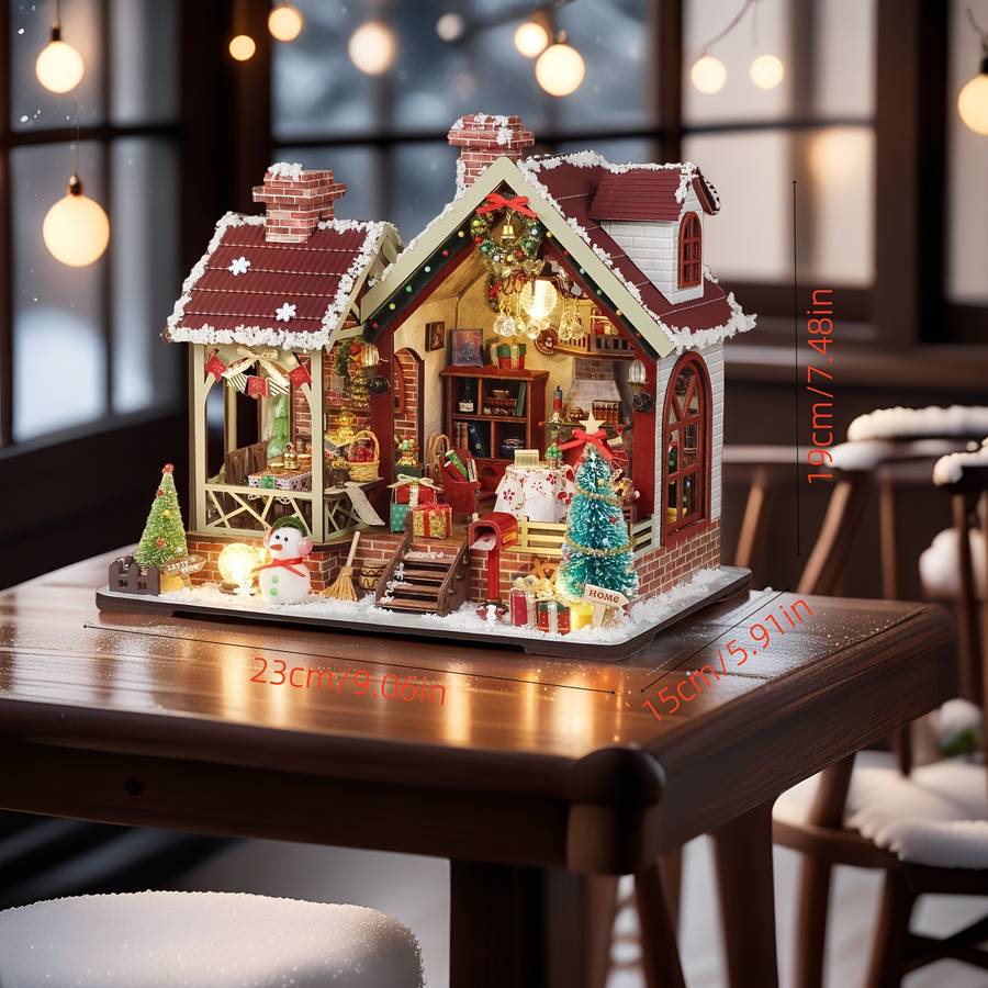 Building Toy Architectural Model Toy Set Items Christmas House