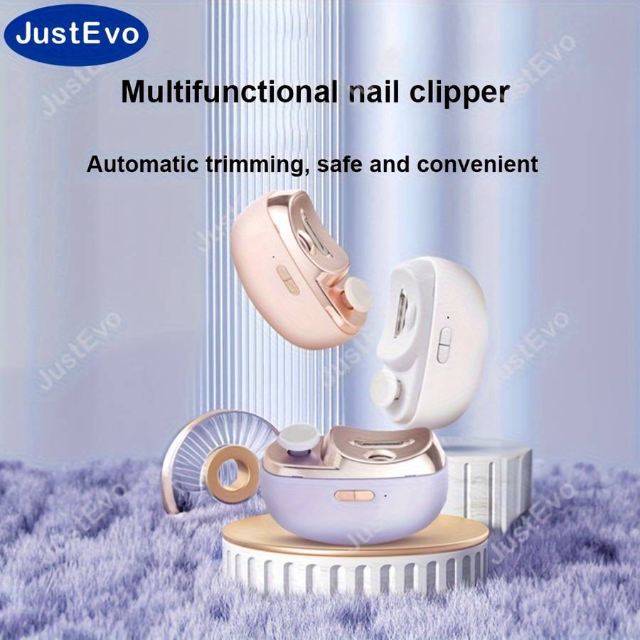 1pc Rechargeable Electric Nail Clipper  Care Kit Odorless Battery-Powered Manicure Tools fo