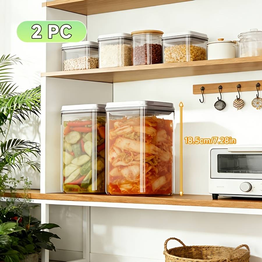 Sealed Jar Color 12.5Cm Transparent Storage Jar  Lid
