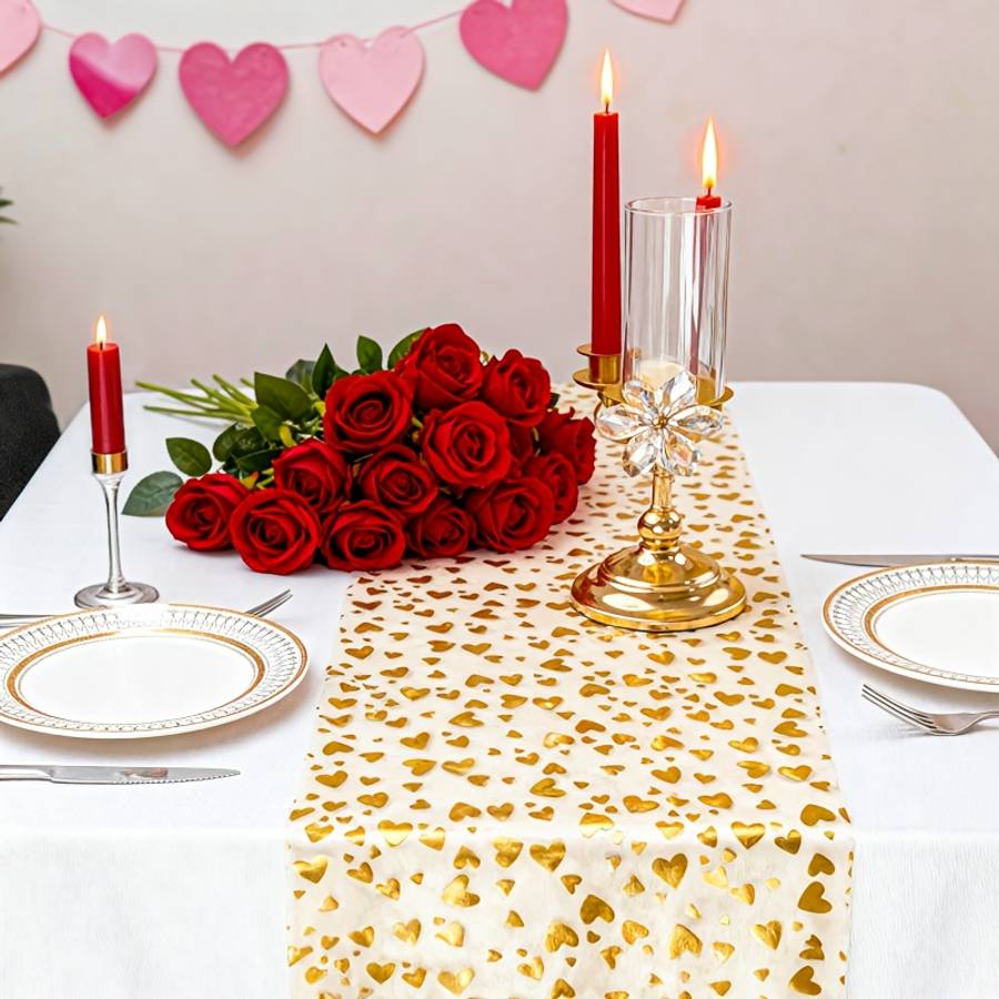 Wedding Supplies Color Shiny Silvery Little Heart Quantity S28Cm*275Cm