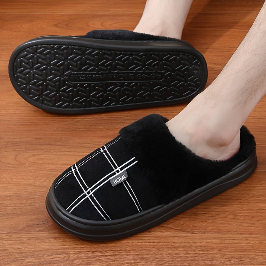 Cotton Slippers Color Black Sizeuk 10.5-11