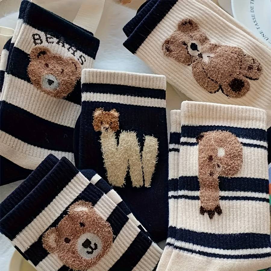 Women S Socks Color Mixed Color 5 Pairs Size Onesize