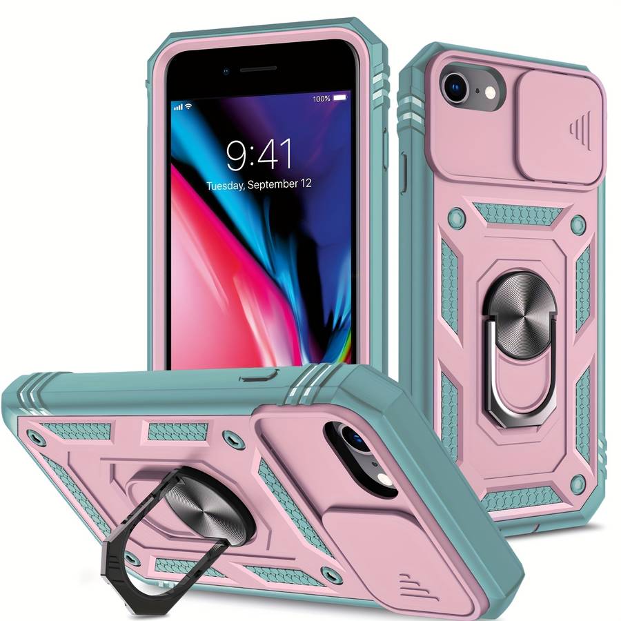 1Pc Pink Red Color For iPhone 7 Plus 8 Plus Phone Case Phone Cover