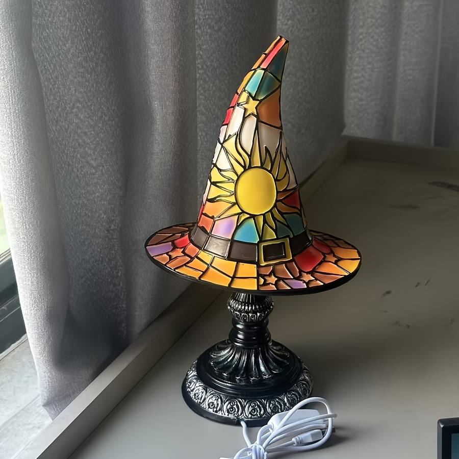 Halloween Decorations Color Witch Hat Light Green Size Small 17Cm