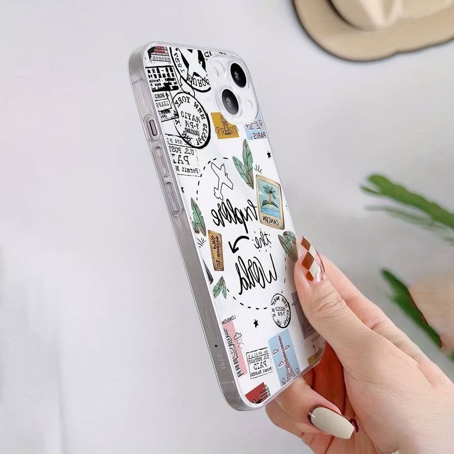 1Pc Transparent For iPhone 13 Pro Max Phone Case Phone Cover