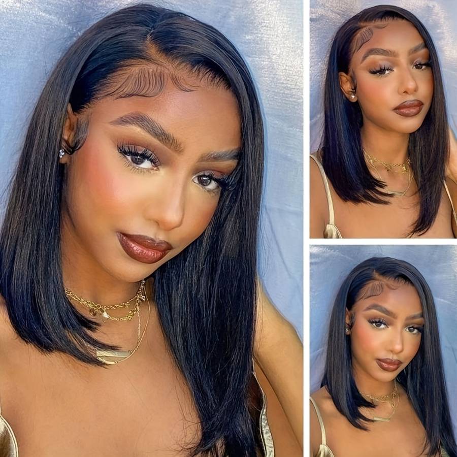 Black Womens Wigs Hair Length 20.32Cm