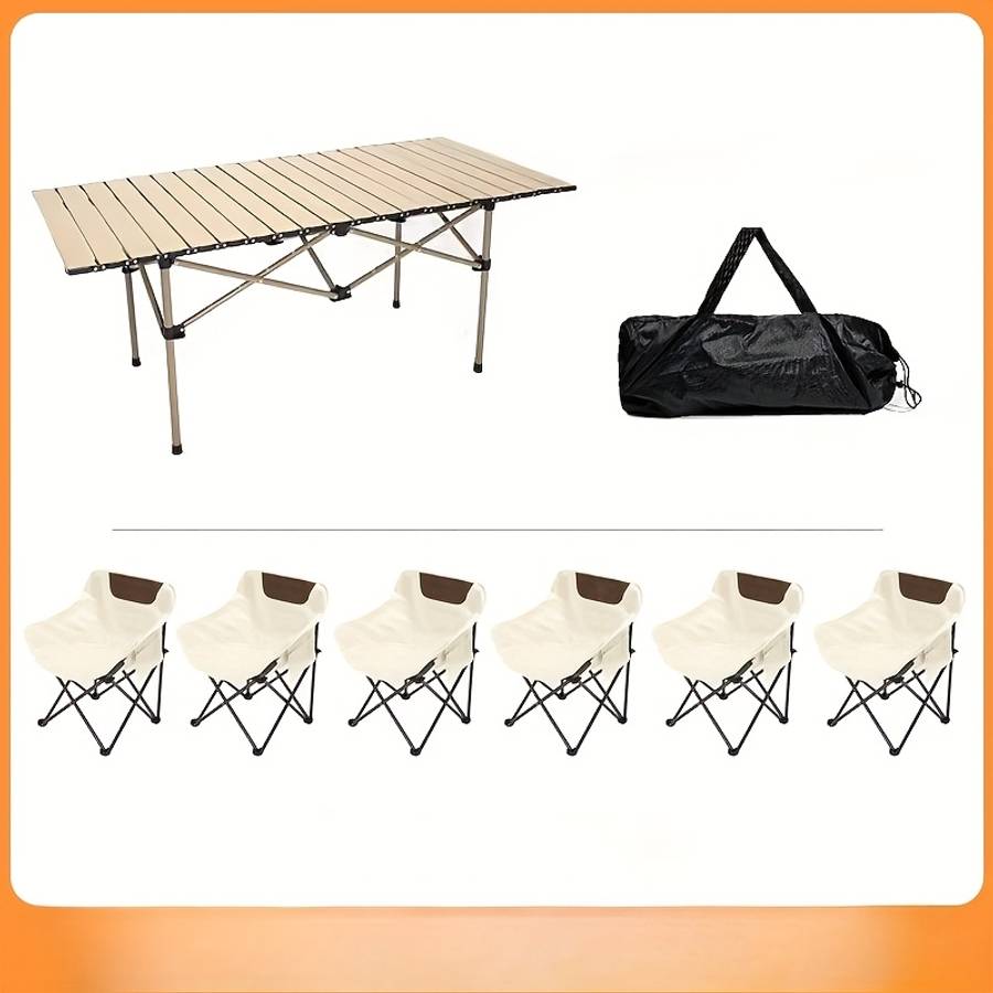 Outdoor Tables And Chairs Color White Egg Roll Table  Moon Chair*6