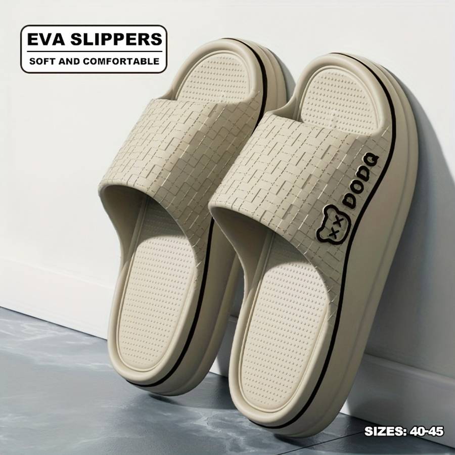 Men Slippers Summer Style Dark Brown Size Uk 9.5 To 10