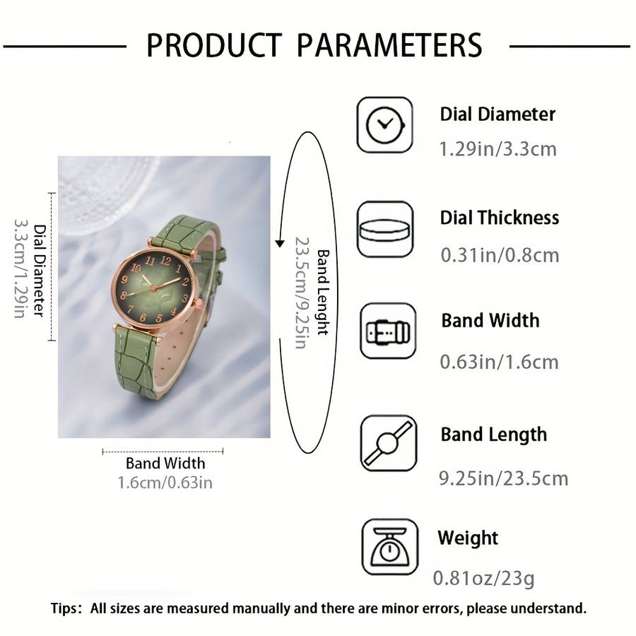 7Pcs Women Able Versatile Watches Every Mood Idea Ladies Elegant Exquisite Watch