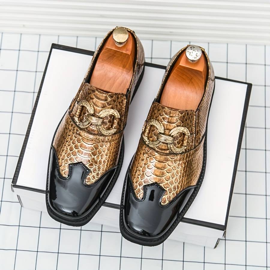 Mens Leather Shoes Color Golden Sizeuk 5