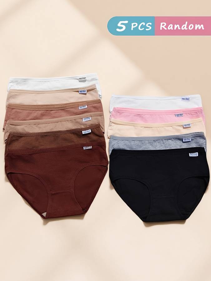 Womens Underwear Color 5Pcs Random Color Sizes