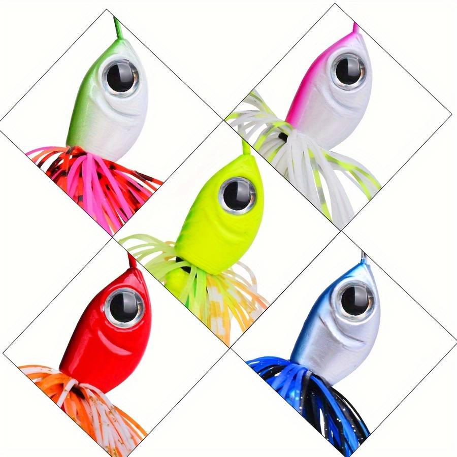 1pc Spinner Bait Set Silicone Rubber Jig Skirt Assorted Colors for Bass Salmon Pike and T