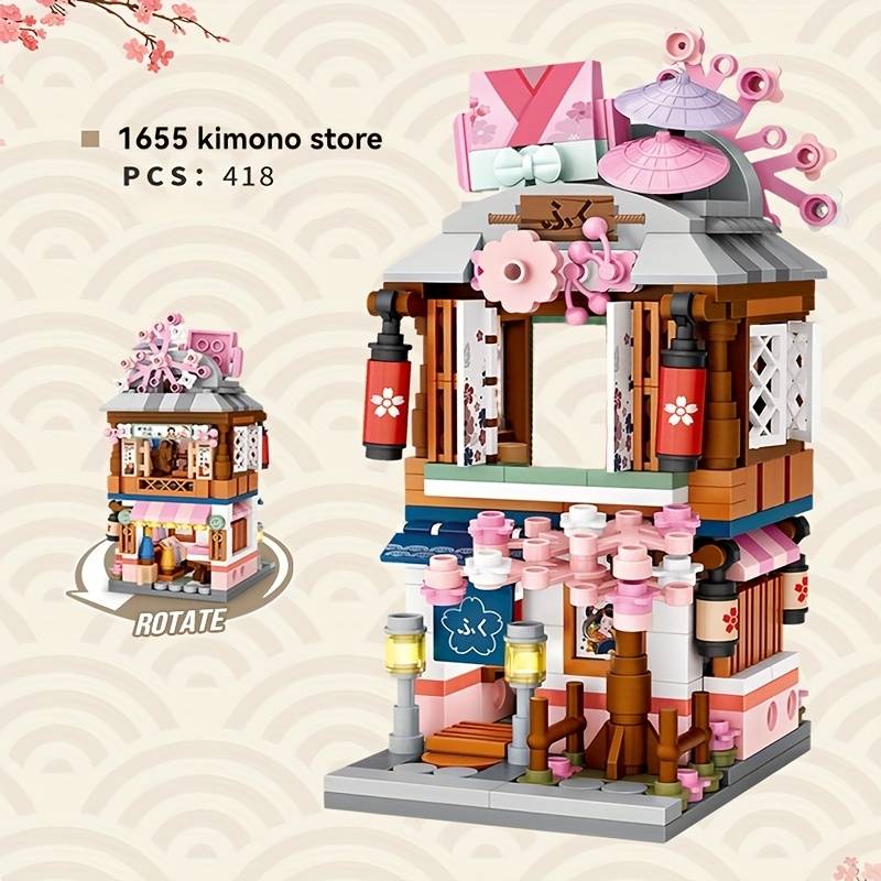 Building Toy Architectural Model Toy Set Style 1653 Hot Spring House