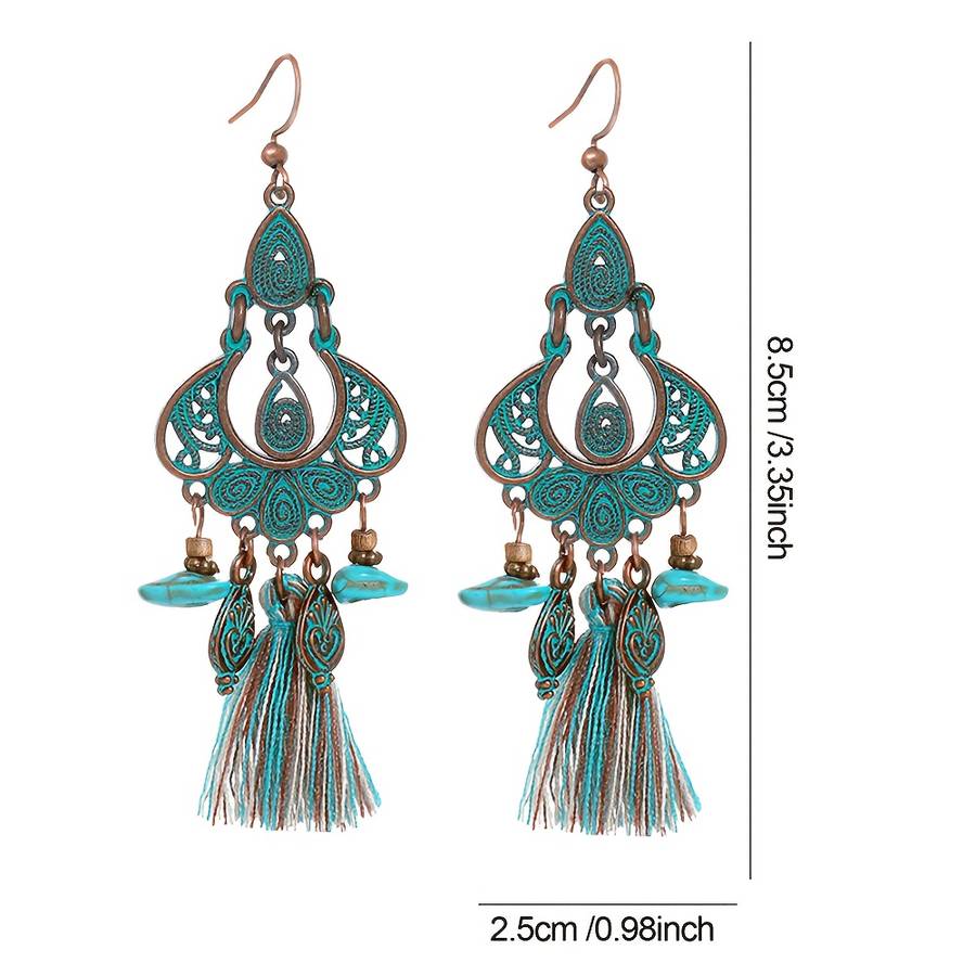 Women S Earrings Color 1 Bronze Wipe Green