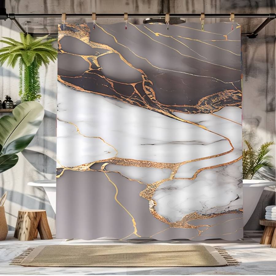 Waterproof Shower Curtain Color Polychrome Size 100X200 100.0Cm*200.0Cm