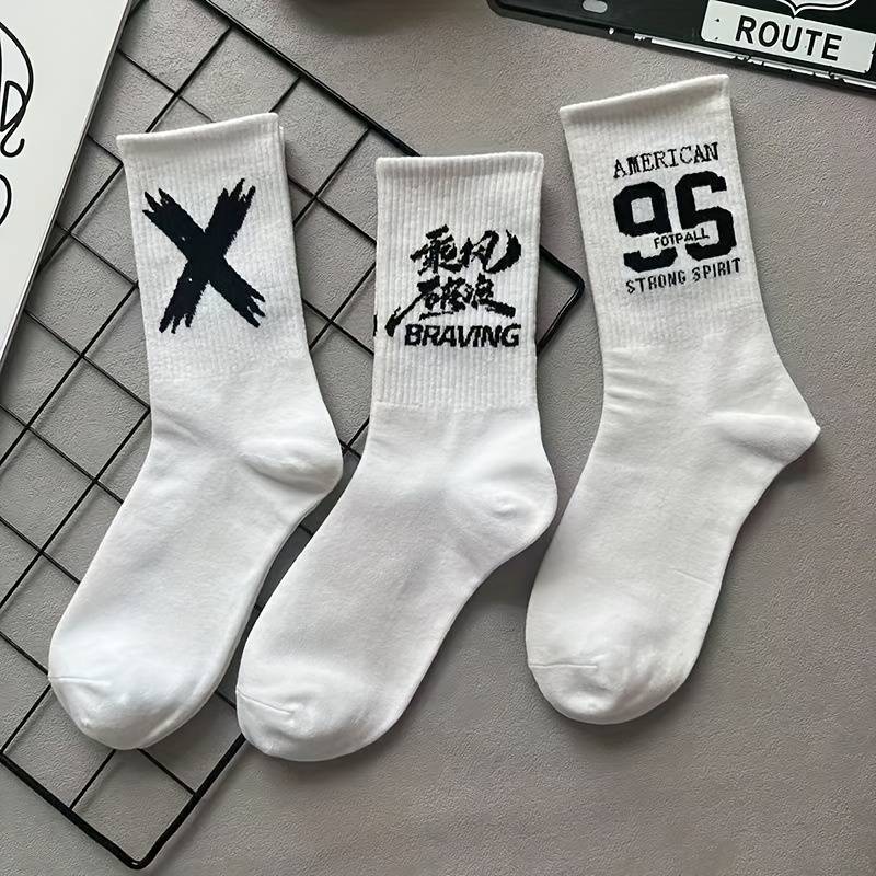 5 Pairs Random Colors One Size High Elastic Socks