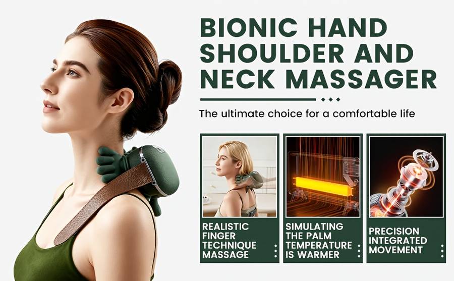 Deep Neck Massager 6D Cordless Acupressure Massage Full