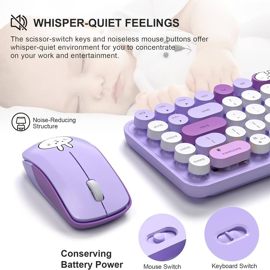 Keyboard Color Purple