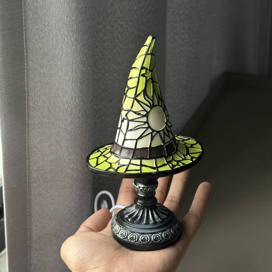 Halloween Decorations Color Witch Hat Light Green Size Small 17Cm