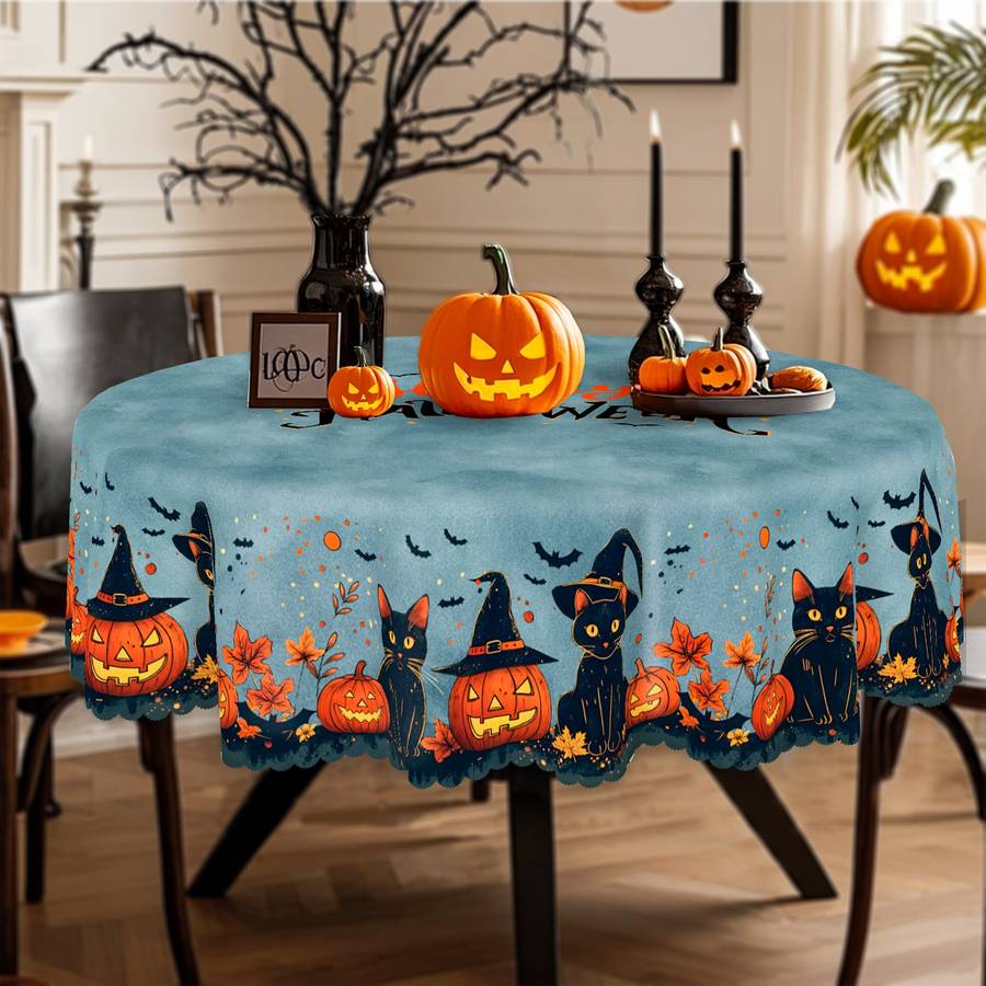 Halloween tablecloth decoration size Oval 152.4213.36cm