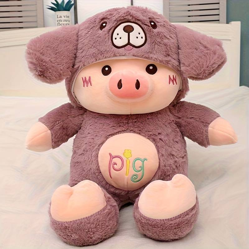 Plush Toyss color Purple puppy coat pig