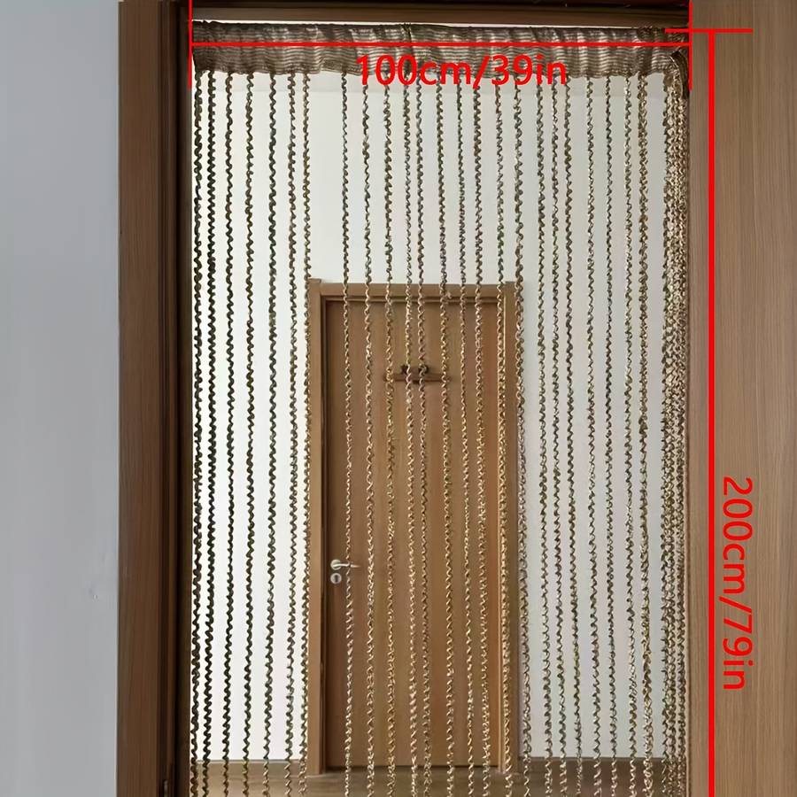 Door Curtain Color Golden Size39W*79L100*200Cm